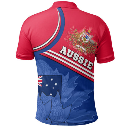 Australia Polo Shirt Aus Flag and Coat of Arms Shirt Waratah Flowers 18