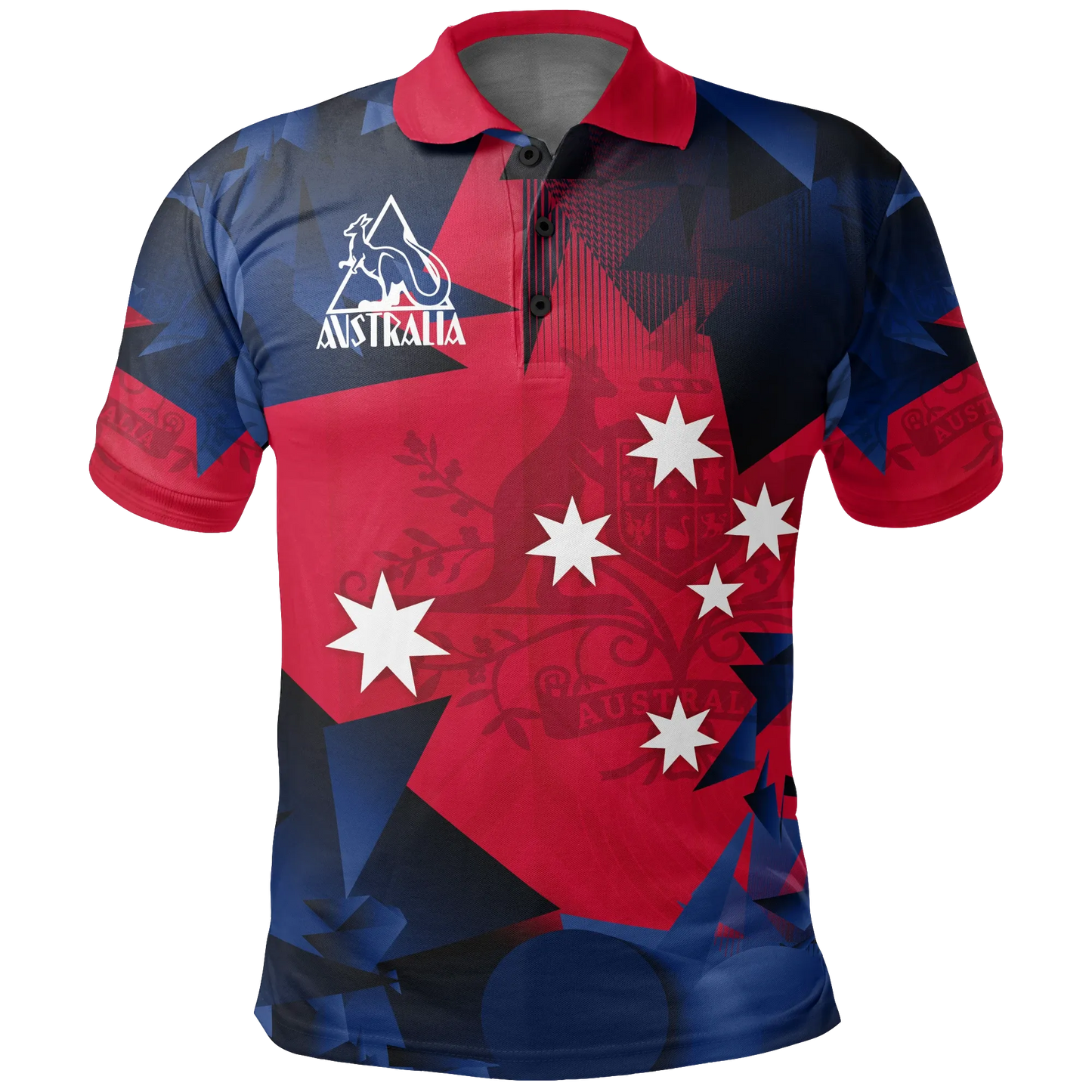 Australia Polo Shirt Kangaroo Symbol Shirt Australian Coat Of Arms Unisex Bn15