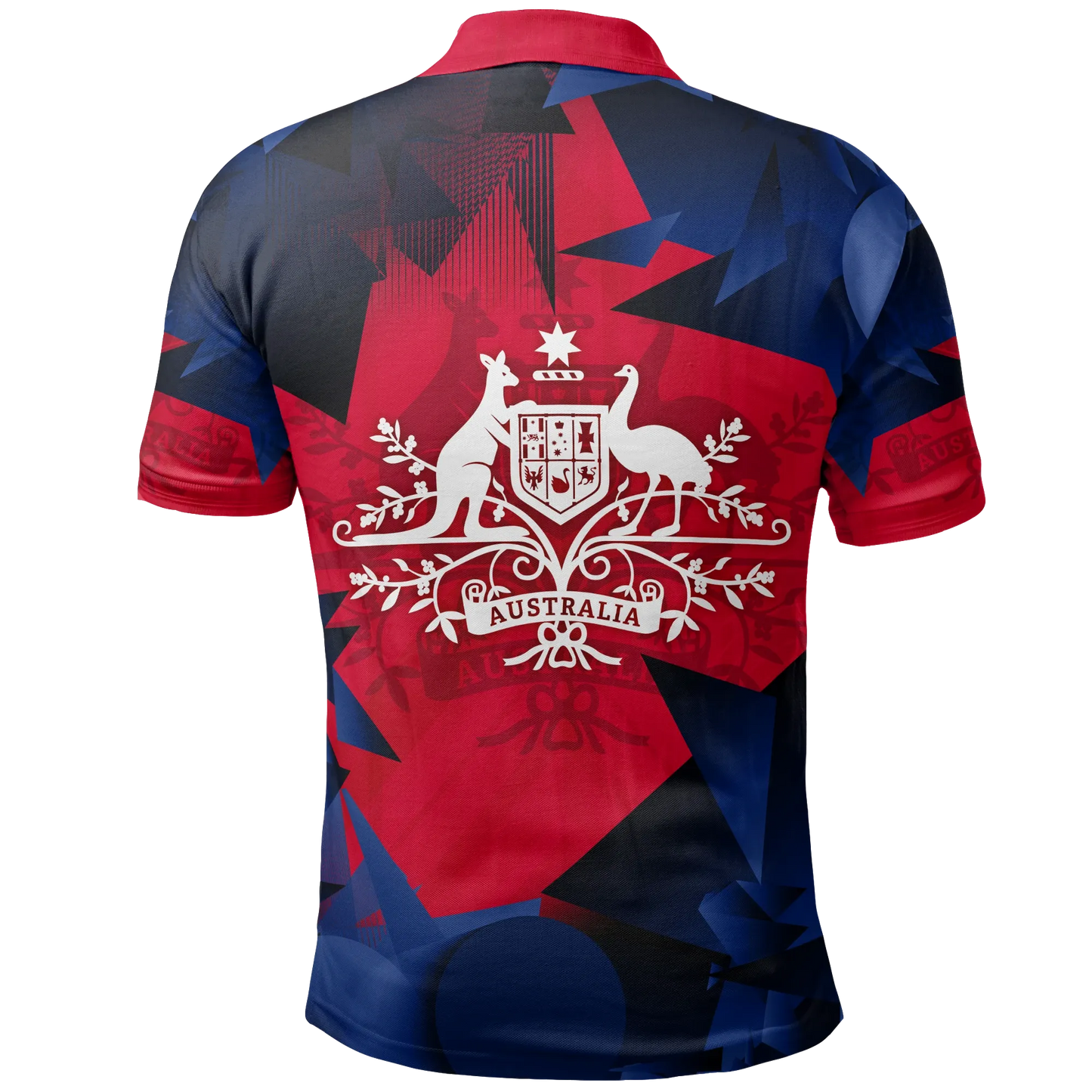 Australia Polo Shirt Kangaroo Symbol Shirt Australian Coat Of Arms Unisex Bn15