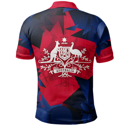 Australia Polo Shirt Kangaroo Symbol Shirt Australian Coat Of Arms Unisex Bn15