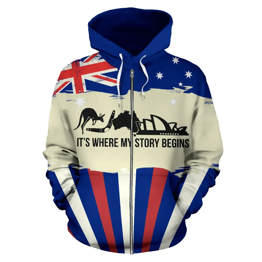 Zip Hoodie Australia It'S Where My Story Begins