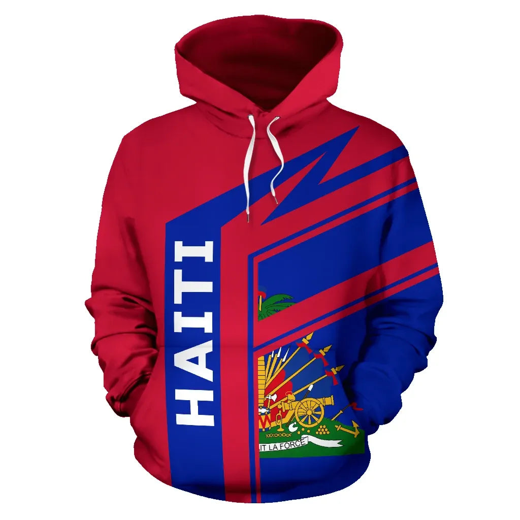 Haiti Air Hoodie Haiti Coat Of Arms Red Hoodie