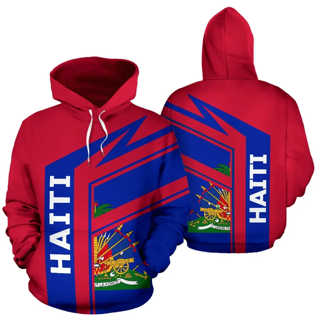 Haiti Air Hoodie Haiti Coat Of Arms Red Hoodie