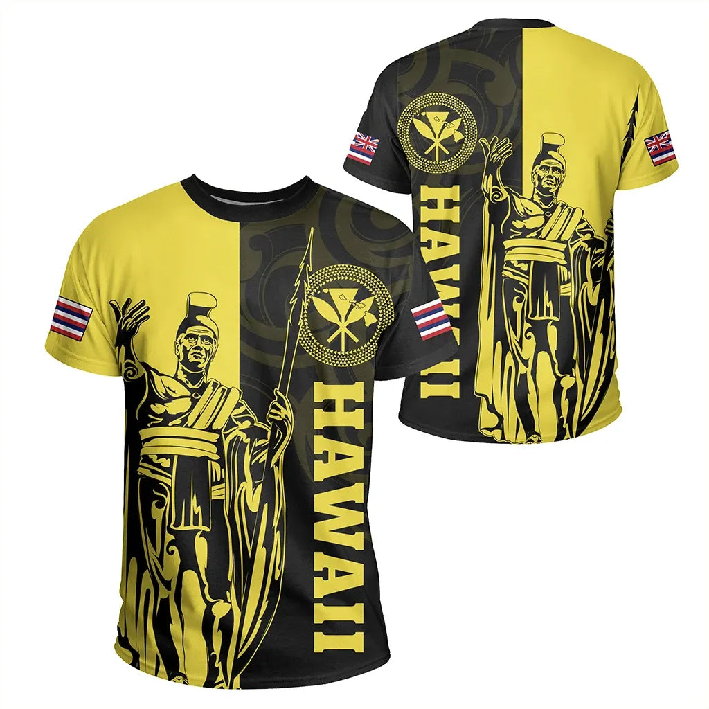 Polynesian Pride Tee - Hawaii King Polynesian T-Shirt - Lawla Style Yellow