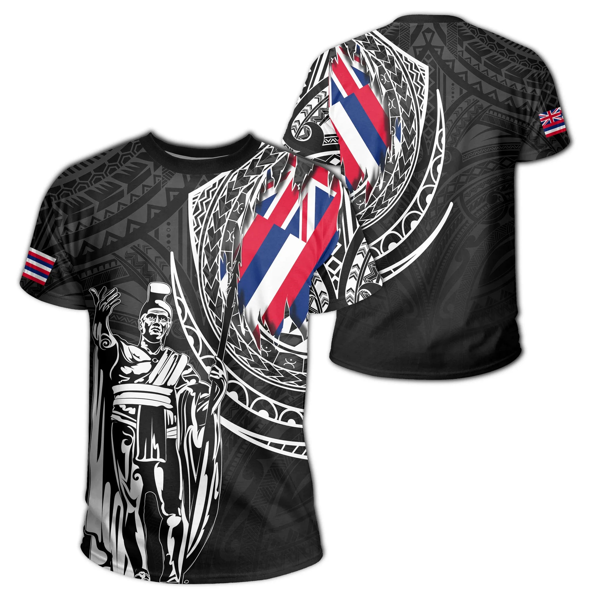 Polynesian Pride Tee - Hawaii King Flag Polynesian T-Shirt - Tity Style