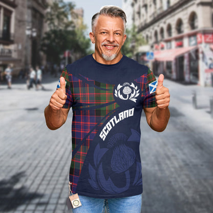 Printivon Thistle Flowers and Scottish Tartan MacBrayne Family Custom Tee Shirt