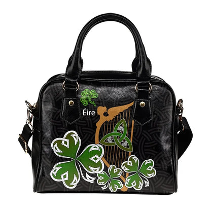 Ireland Shoulder Handbag Ireland Harp And Shamrock