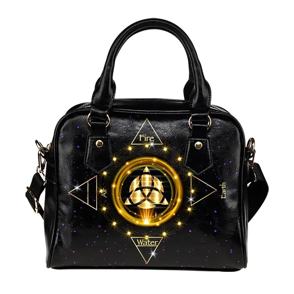 Celtic Shoulder Handbag Celtic Wiccan Fire Earth Water Air