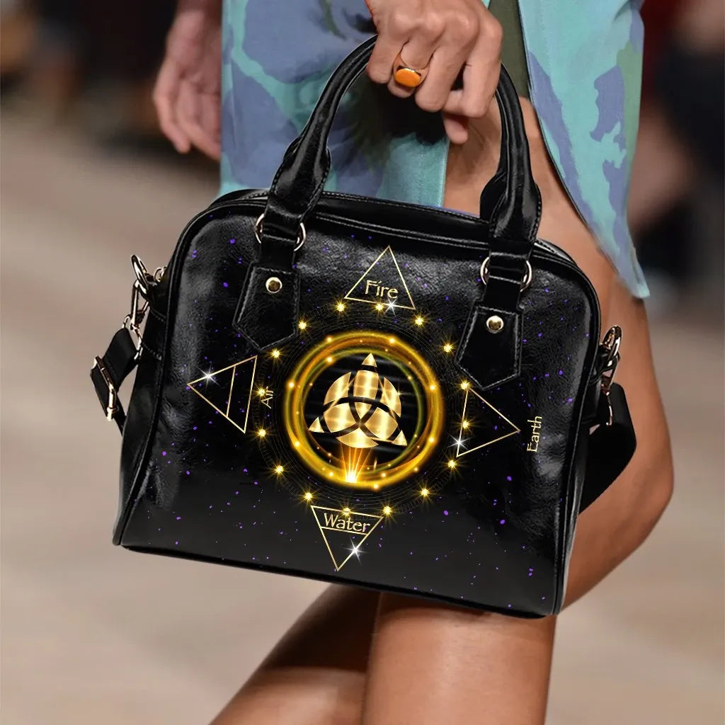 Celtic Shoulder Handbag Celtic Wiccan Fire Earth Water Air