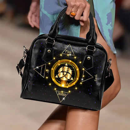 Celtic Shoulder Handbag Celtic Wiccan Fire Earth Water Air