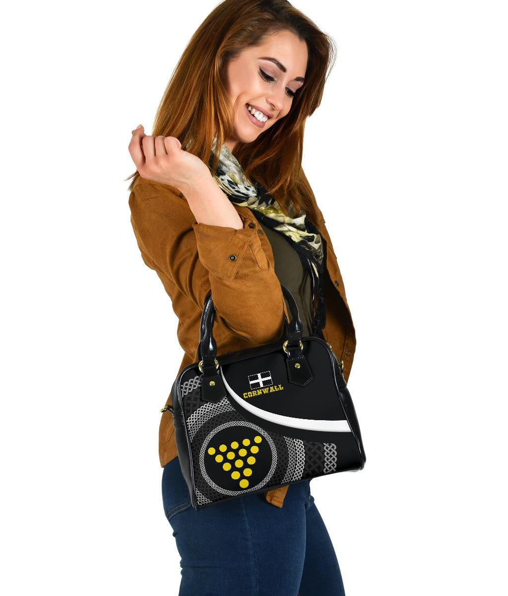 Cornwall Celtic Shoulder Handbag Cornish Flag With Celtic Knot