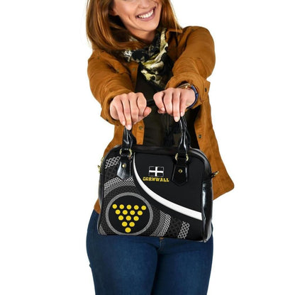 Cornwall Celtic Shoulder Handbag Cornish Flag With Celtic Knot