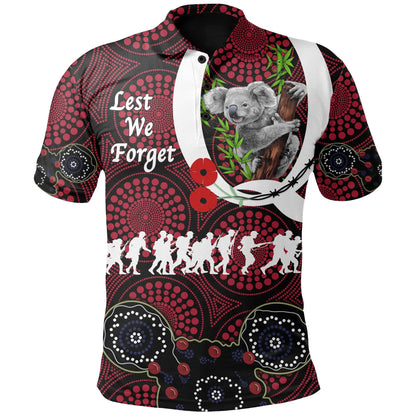 Australia Polo Shirt Queensland Reds Rugby Lest We Forget Koala