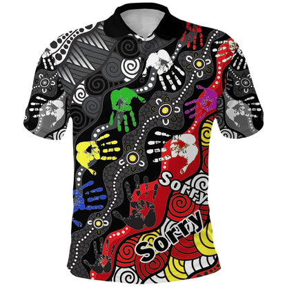 National Sorry Day Polo Shirt Version 03 Australian Aboriginal