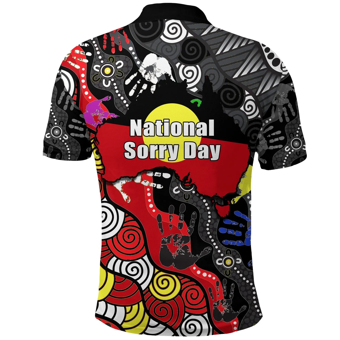 National Sorry Day Polo Shirt Version 03 Australian Aboriginal