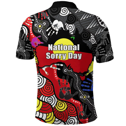 National Sorry Day Polo Shirt Version 03 Australian Aboriginal