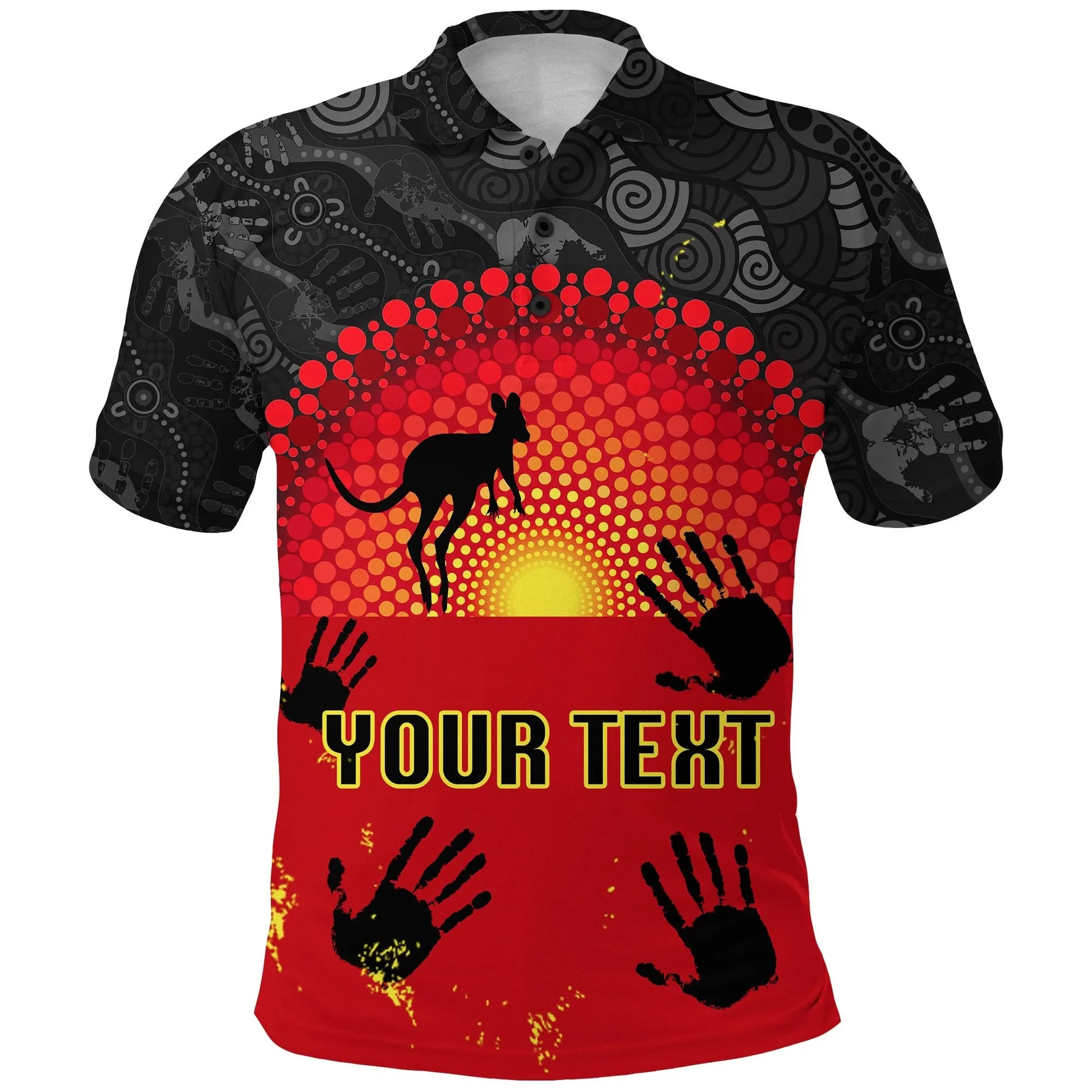Custom Personalised National Sorry Day Polo Shirt Version 02 Australian Aboriginal
