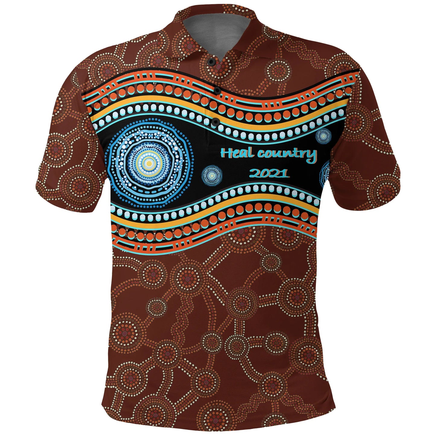 Australia Polo Shirt Naidoc Week 2021 Heal Country