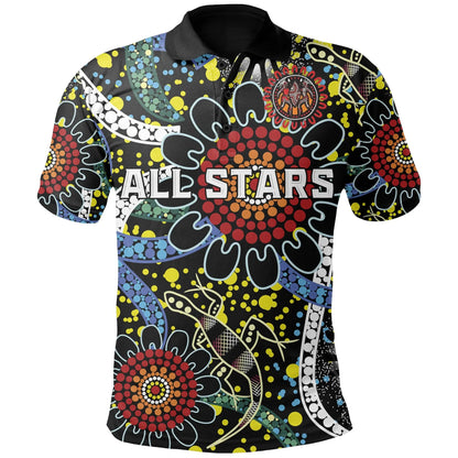 Australia Indigenous Rugby Polo Shirt All Stars Sporty Style