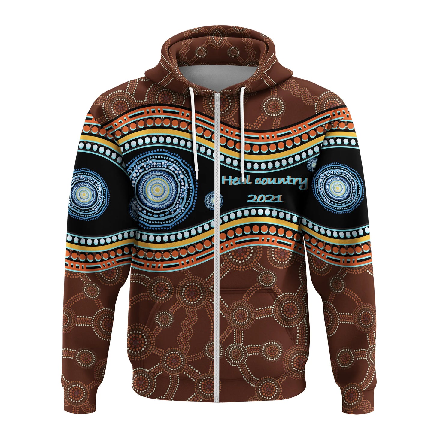 Australia Zip Up Hoodie Naidoc Week 2021 Heal Country