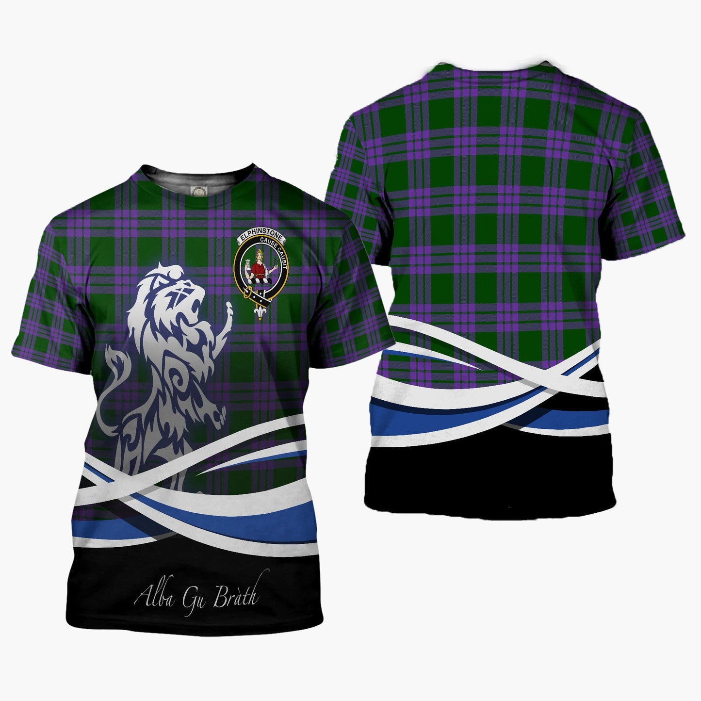 Printivon Elphinstone Clan Crest Alba Gu Brath T Shirt Scotland Gift