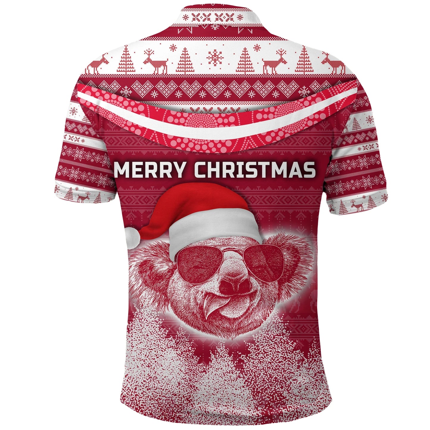 Australia Christmas Koala Bear Polo Shirt Simple Vibes Version