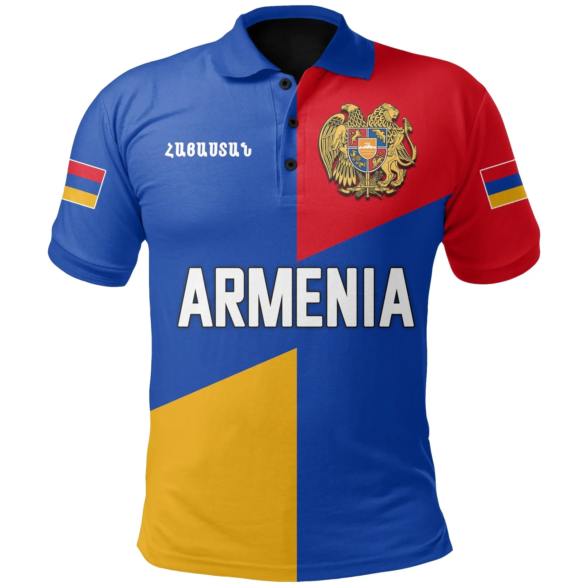Armenian Polo Shirt Flag Nation Color Version T