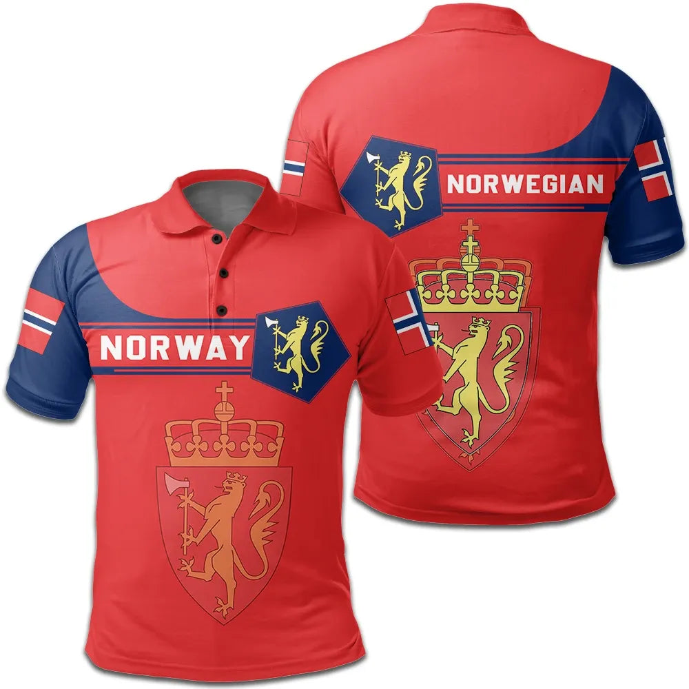 Norway Polo Shirt Coat Of Arms Simple Style