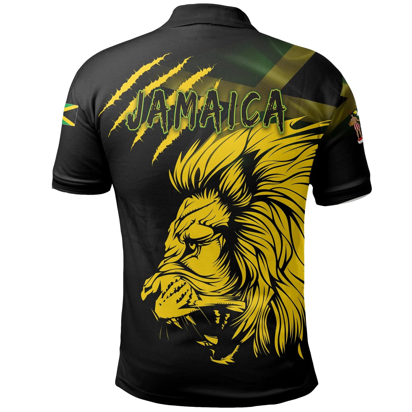Jamaica Polo Shirt Lion Coat Of Arms T