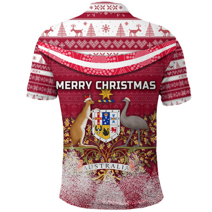 Australia Christmas Polo Shirt Simple Vibes Version