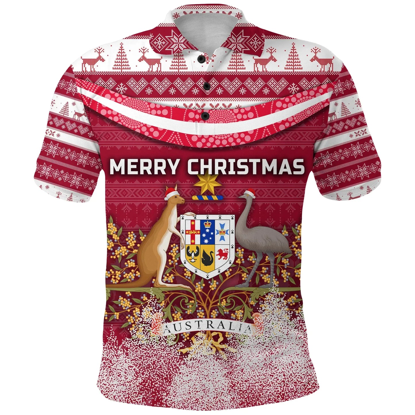 Australia Christmas Polo Shirt Simple Vibes Version