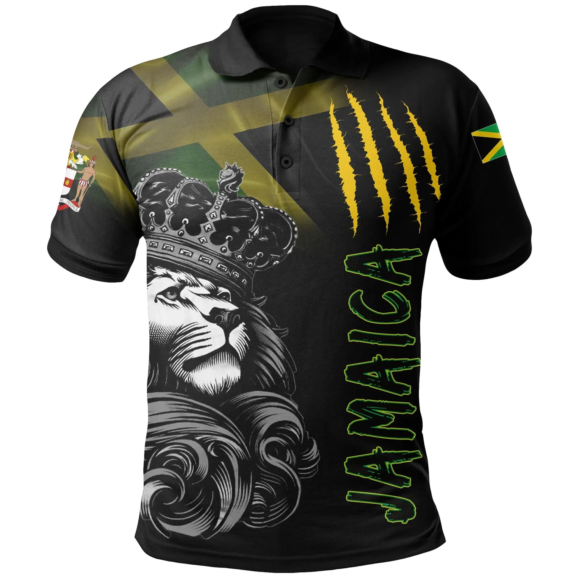 Jamaica Polo Shirt Lion Crown T