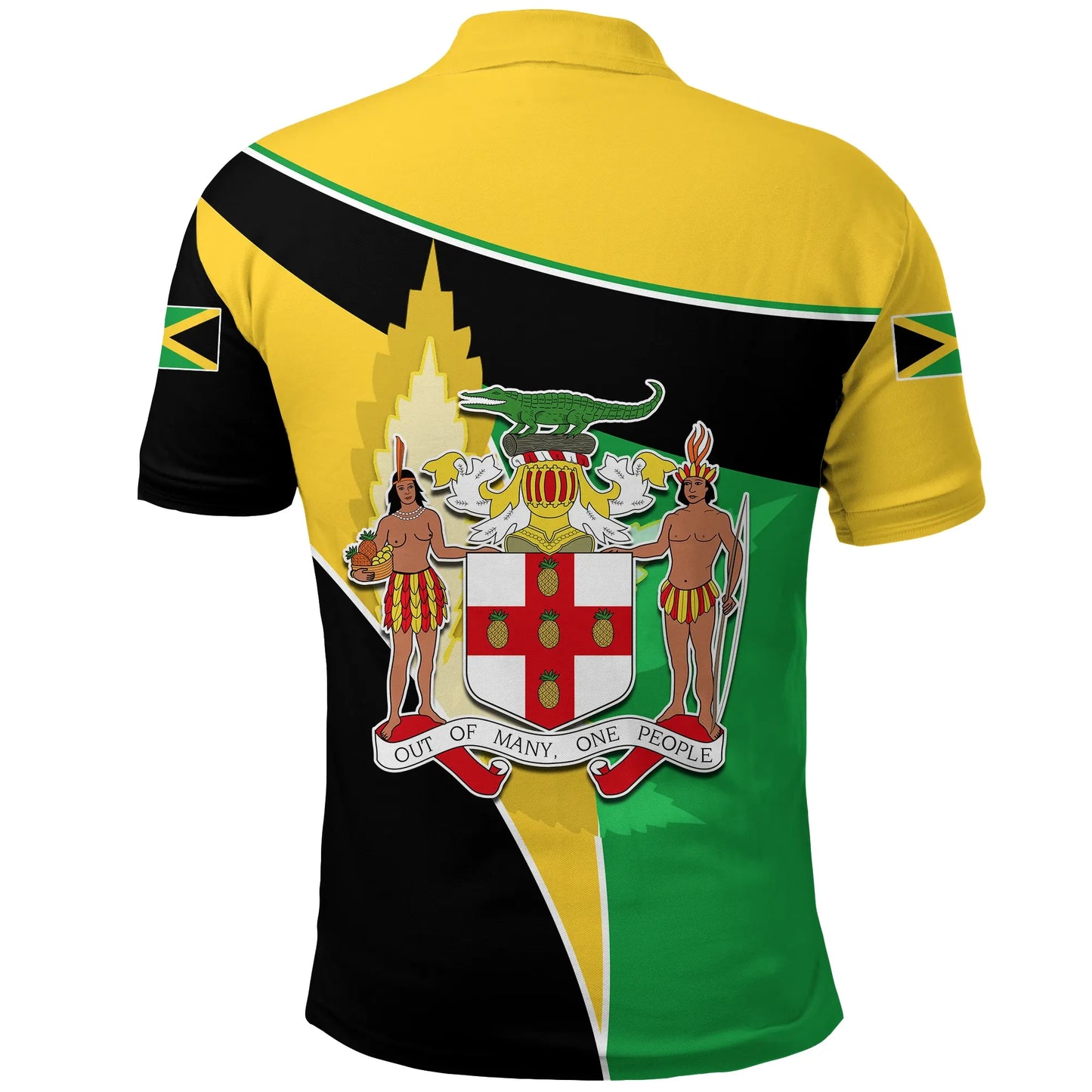Jamaica Lion Polo Shirt Flag Version