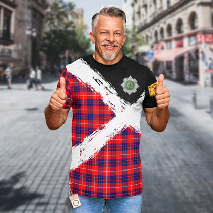 Printivon Hamilton Clan T Shirt Scotland Coat Of Arms Tartan Pattern
