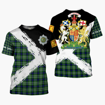 Printivon Haliburton Clan T Shirt Scotland Coat Of Arms Tartan Pattern