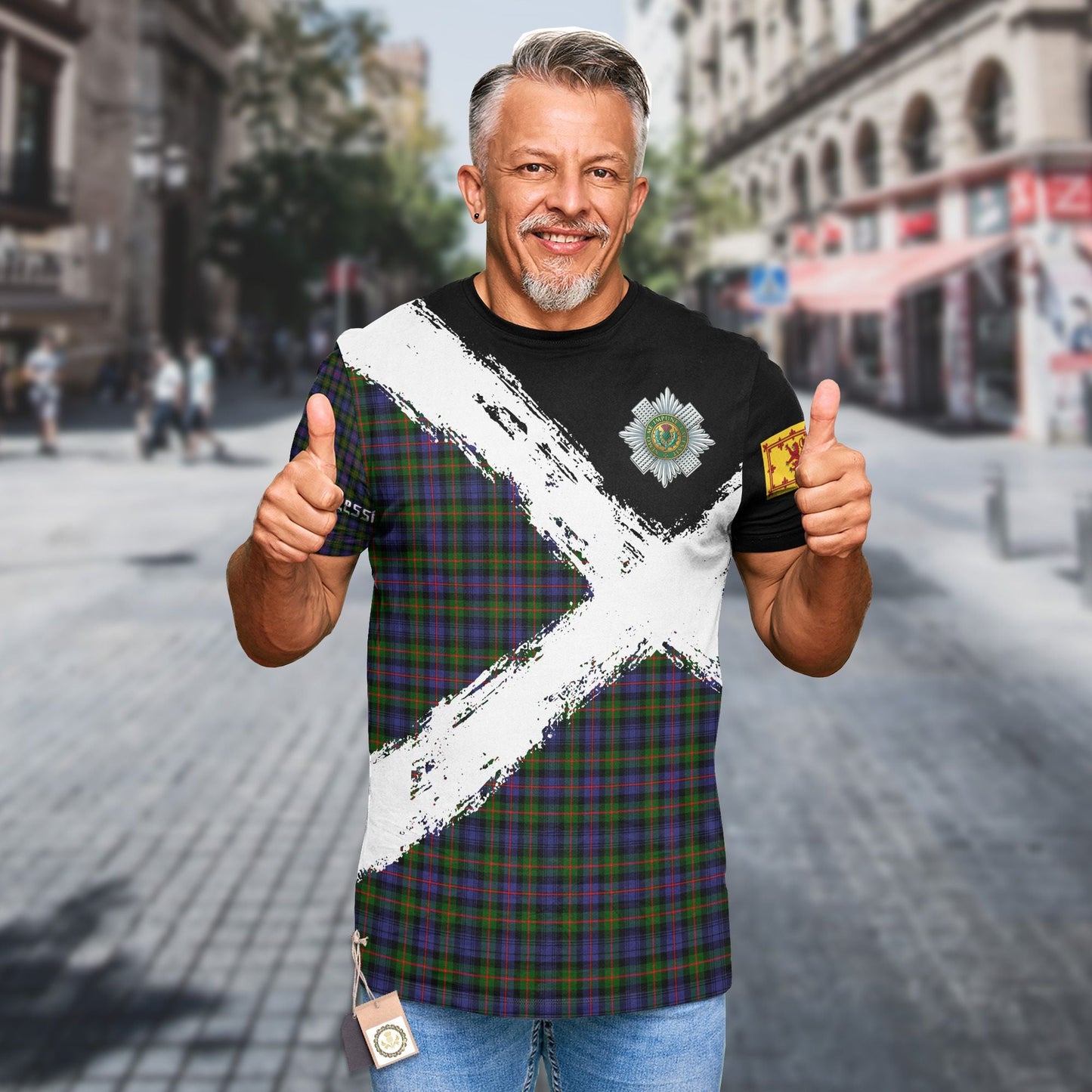 Printivon Fleming Clan T Shirt Scotland Coat Of Arms Tartan Pattern