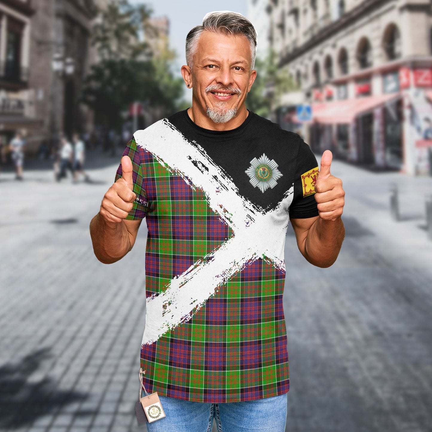 Printivon MacDonald (Clan Ranald) Clan T Shirt Scotland Coat Of Arms Tartan Pattern