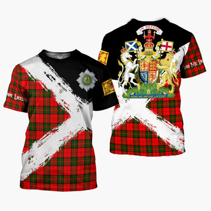 Printivon Dunbar Clan T Shirt Scotland Coat Of Arms Tartan Pattern
