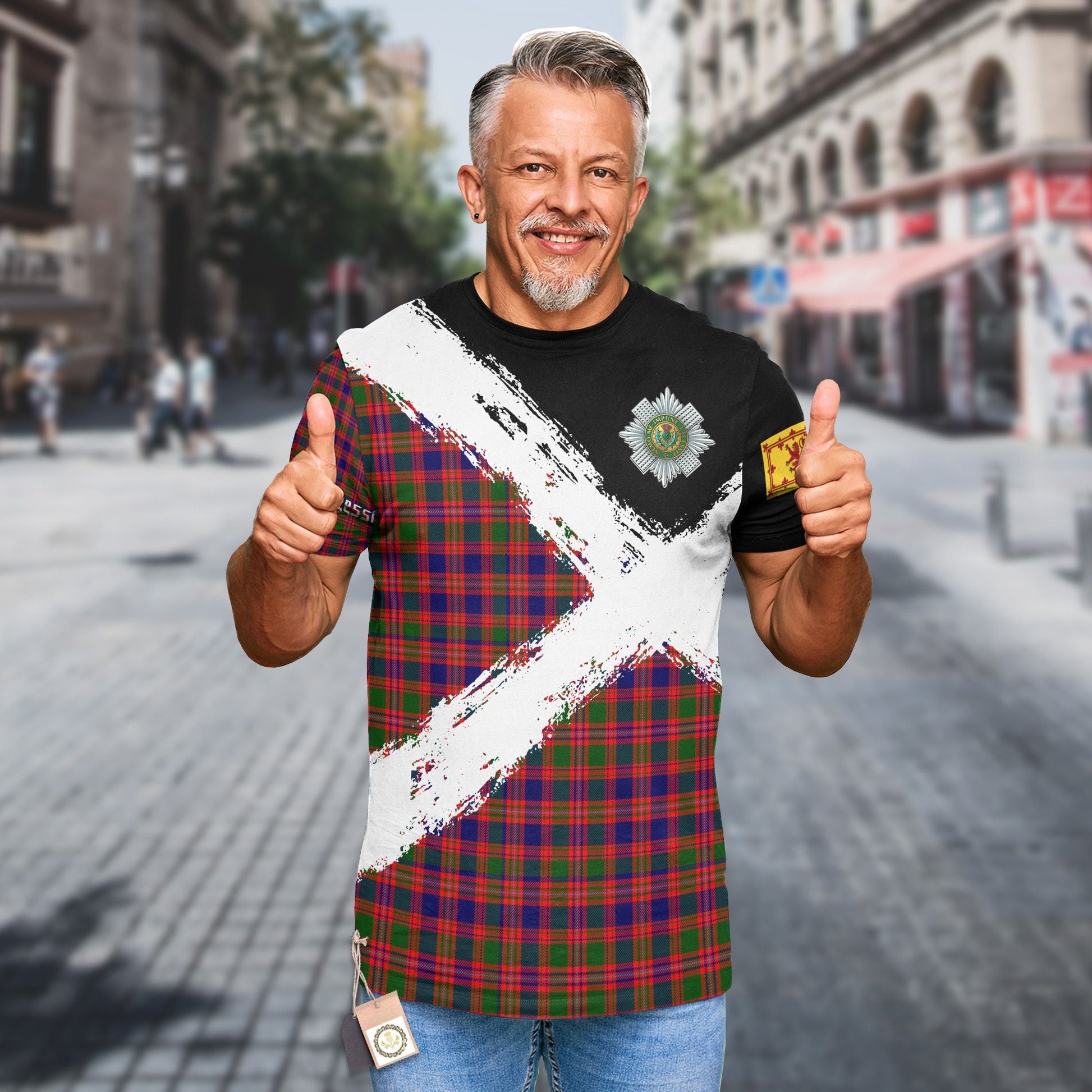 Printivon MacIntyre Clan T Shirt Scotland Coat Of Arms Tartan Pattern