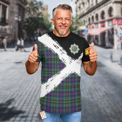 Printivon Wood Clan T Shirt Scotland Coat Of Arms Tartan Pattern