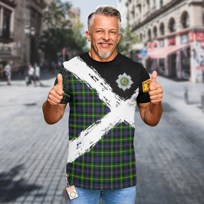 Printivon Farquharson Clan T Shirt Scotland Coat Of Arms Tartan Pattern