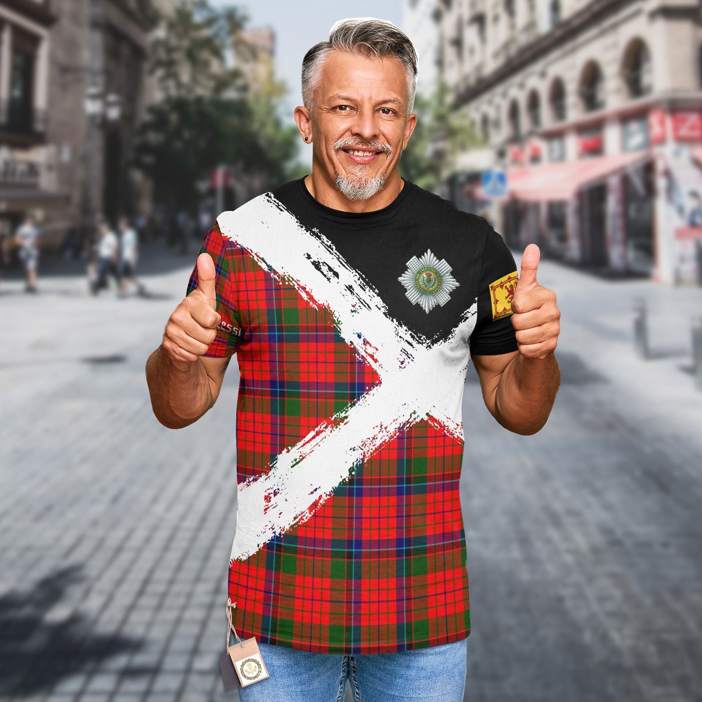 Printivon MacNicol (of Scorrybreac) Clan T Shirt Scotland Coat Of Arms Tartan Pattern