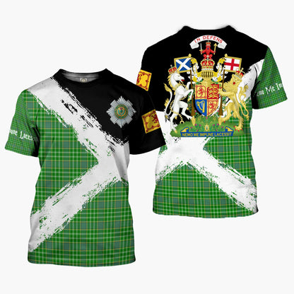 Printivon Currie Clan T Shirt Scotland Coat Of Arms Tartan Pattern