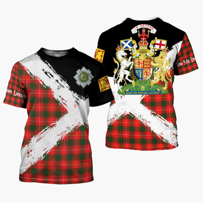 Printivon MacFie (of Dreghorn) Clan T Shirt Scotland Coat Of Arms Tartan Pattern