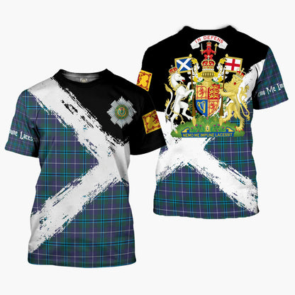 Printivon Douglas Clan T Shirt Scotland Coat Of Arms Tartan Pattern