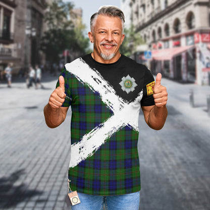 Printivon Dundas Clan T Shirt Scotland Coat Of Arms Tartan Pattern