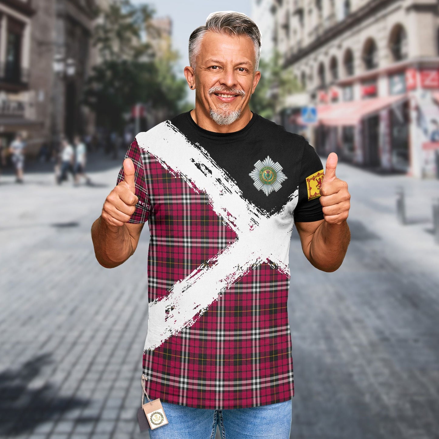 Printivon Little Clan T Shirt Scotland Coat Of Arms Tartan Pattern