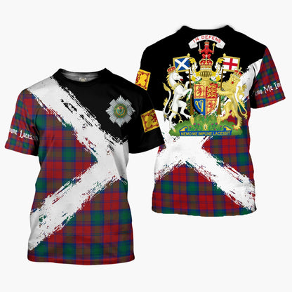 Printivon Fotheringham Clan T Shirt Scotland Coat Of Arms Tartan Pattern