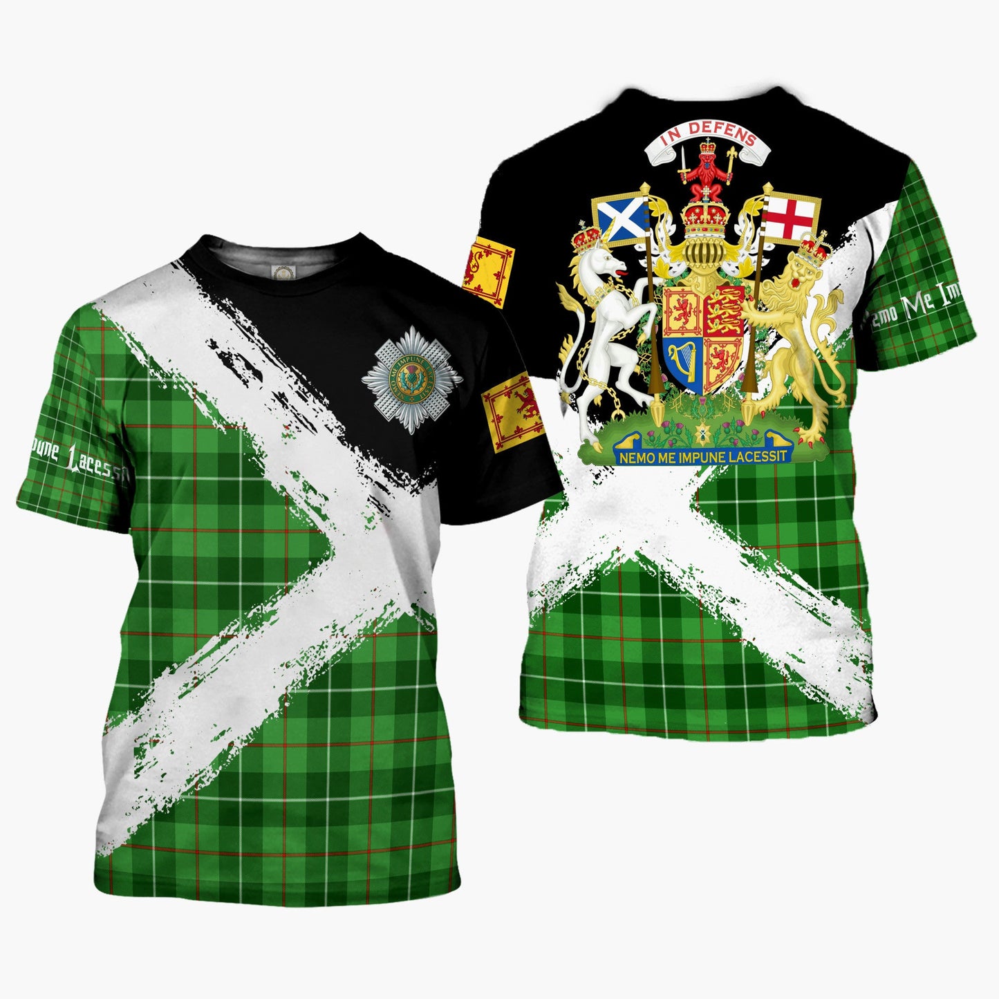 Printivon Galloway Clan T Shirt Scotland Coat Of Arms Tartan Pattern