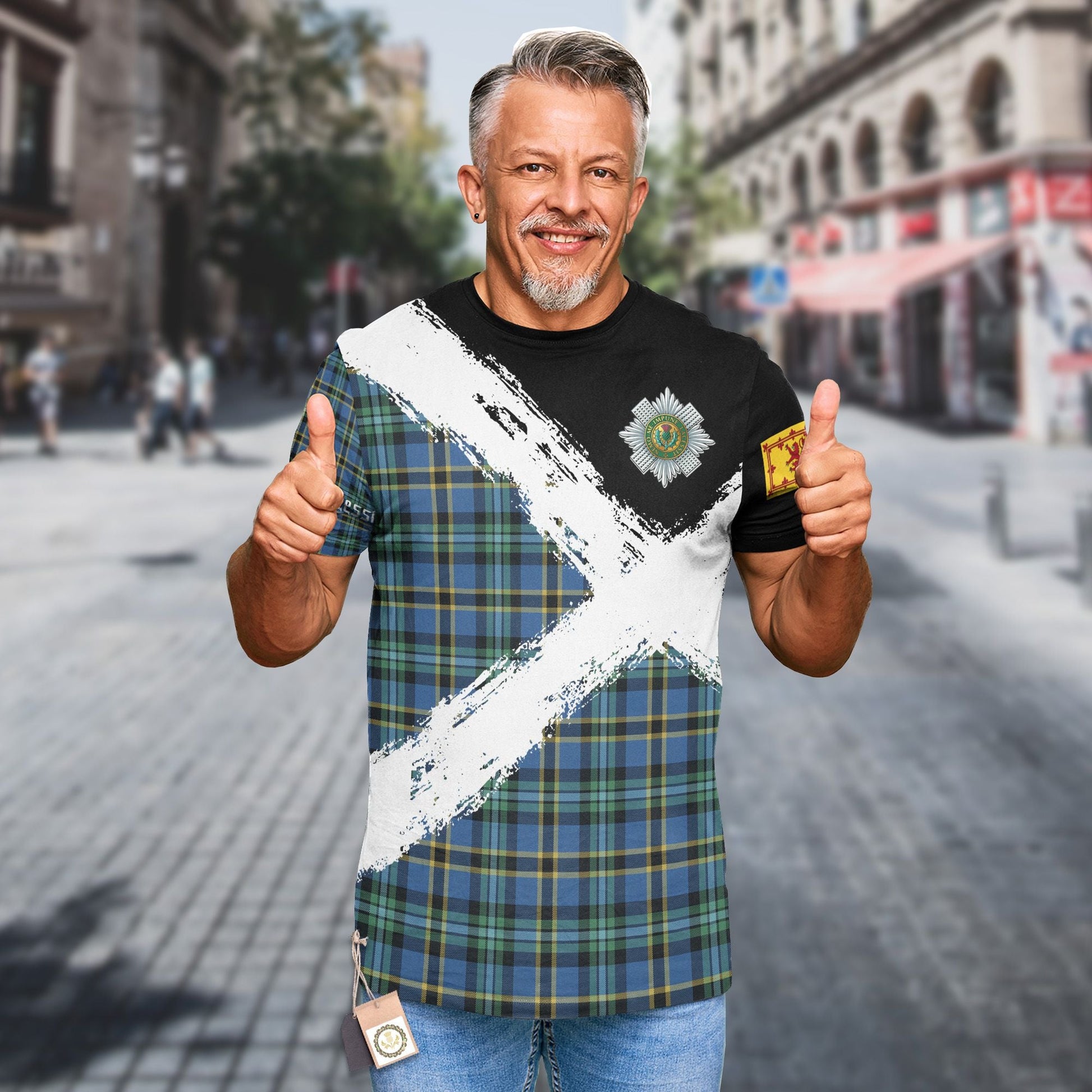Printivon Hope Clan T Shirt Scotland Coat Of Arms Tartan Pattern